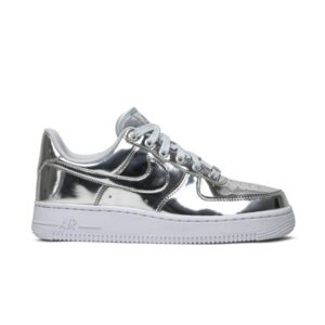Femme Nike Air Force 1 SP Liquid Metal – Chrome Vert CQ6566 001