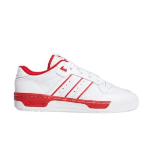 adidas Rivalry Low Baskets blanches écarlates EE4658
