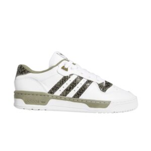 Baskets adidas Rivalry Low en peau de serpent blanc EG5785
