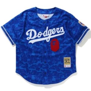 Maillot BAPE x Mitchell & Ness Dodgers Bleu 163613