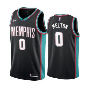 2020-21 Memphis Grizzlies # 0 De'Anthony Melton Classic Edition Maillot Swingman noir noir 166864