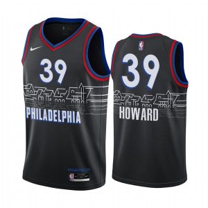 Maillot de basket-ball 2020-21 Philadelphia 76ers # 39 Dwight Howard City Edition Maillot Swingman noir 167676