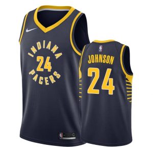 Maillot de basket-ball 2018-19 Indiana Pacers # 24 Alize Johnson Icon Edition Navy Swingman Jersey 166087