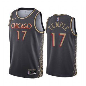 Maillot de basket-ball 2020-21 Chicago Bulls # 17 Garrett Temple City Edition Maillot Swingman noir 168230