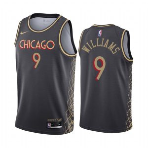 Maillot de basket-ball 2020-21 Chicago Bulls #9 Patrick Williams City Edition Maillot Swingman noir 168246