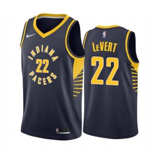 2020-21 Indiana Pacers # 22 Caris LeVert Icon Edition Navy Swingman Jersey Maillot de basket-ball 166015