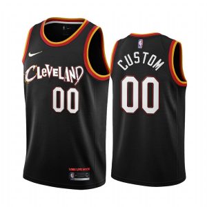 Maillot de basket-ball 2020-21 Cleveland Cavaliers #00 Custom City Edition Maillot Swingman noir 165748