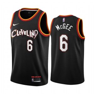 Maillot de basket-ball des Cleveland Cavaliers 2020-21 # 6 JaVale McGee City Edition Maillot Swingman noir 165756