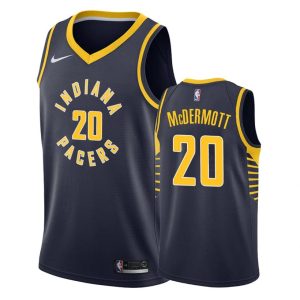 2020-21 Indiana Pacers # 20 Doug McDermott Icon Edition Navy Swingman Jersey Maillot de basket-ball Crème 166079