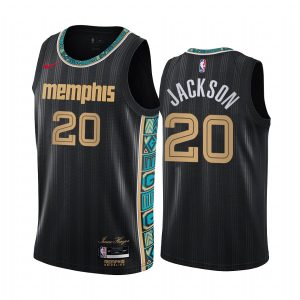 2020-21 Memphis Grizzlies # 20 Josh Jackson City Edition Maillot Swingman Noir 166885