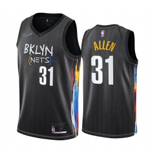 Maillot de basket-ball Brooklyn Nets 2020-21 # 31 Jarrett Allen City Edition Maillot Swingman noir 167168