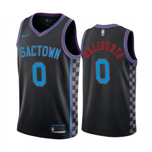 Maillot de basket-ball 2020-21 Sacramento Kings #0 Tyrese Haliburton City Edition Maillot Swingman noir 168127