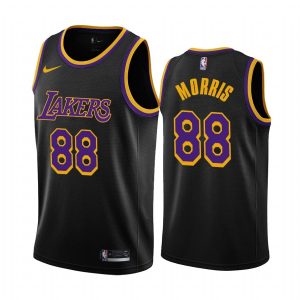 Maillot de basket-ball 2020-21 LA Lakers #88 Markieff Morris Earned Edition Maillot Swingman noir 166714