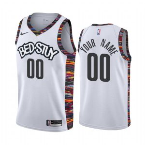 Maillot de basket-ball 2019-20 Brooklyn Nets # 00 Maillot Swingman blanc personnalisé City Edition 167461
