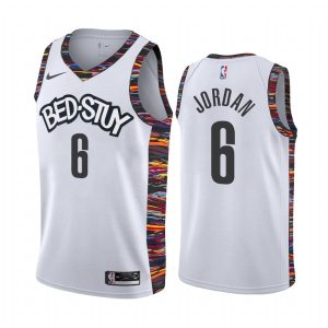 Maillot de basket-ball 2019-20 Brooklyn Nets # 6 DeAndre Jordan City Edition Maillot Swingman blanc 167453