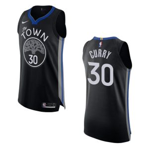 Maillot de basket 2019-20 Warriors # 30 Stephen Curry City Noir Maillot Authentique 165256