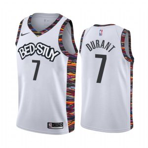 Maillot de basket-ball 2019-20 Brooklyn Nets # 7 Kevin Durant City Edition Maillot blanc Swingman 167477