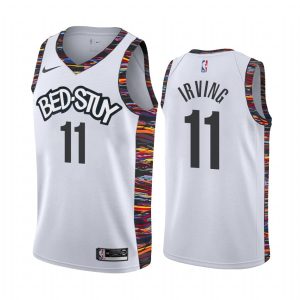 2020-21 Brooklyn Nets # 11 Kyrie Irving City Edition Maillot Swingman blanc Maillot de basket-ball Rouge 167233