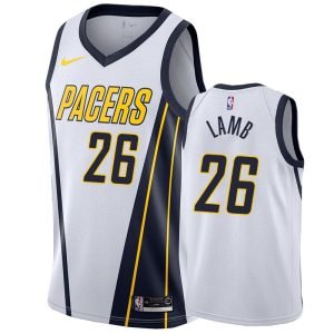 2020-21 Indiana Pacers # 26 Jeremy Lamb Earned Edition Maillot Swingman blanc 166282