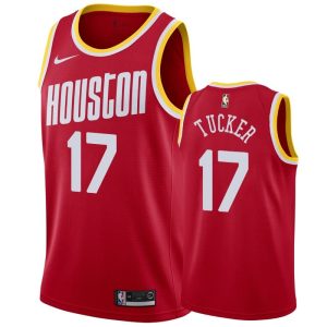 2019-20 Houston Rockets # 17 P.J. Maillot de basket-ball Tucker Classic Edition Maillot Swingman rouge vert 166362