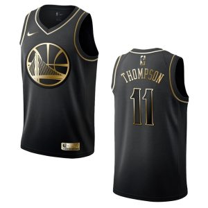 Maillot de basket-ball Warriors 2020 # 11 Klay Thompson Golden Edition, maillot Swingman noir 165232