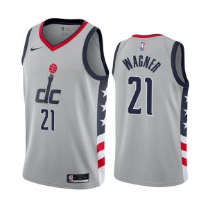 Maillot de basket-ball des Washington Wizards 2020-21 # 21 Moritz Wagner City Edition Gris Maillot Swingman Vert 168385