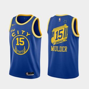 Maillot de basket-ball Warriors #15 Mychal Mulder, édition classique, maillot Royal Swingman 2020-21, 165601