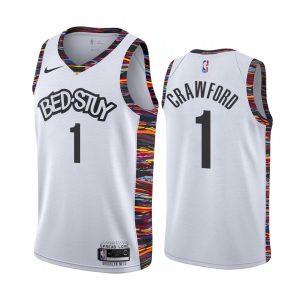 2020-21 Brooklyn Nets # 1 Jamal Crawford City Edition Maillot blanc Swingman Maillot de basket-ball 167297