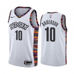 Maillot de basket-ball 2020-21 Brooklyn Nets # 10 Justin Anderson City Edition Blanc Swingman Jersey Blanc 167255