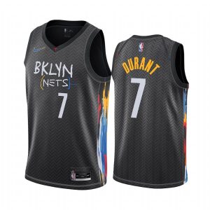 Maillot de basket-ball 2020-21 Brooklyn Nets # 7 Kevin Durant City Edition Maillot Swingman noir 167136
