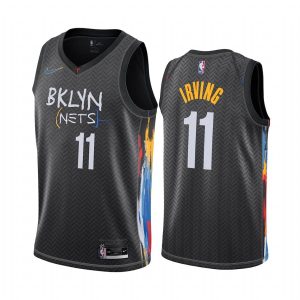 2020-21 Brooklyn Nets # 11 Kyrie Irving City Edition Maillot Swingman noir Maillot de basket-ball 167144