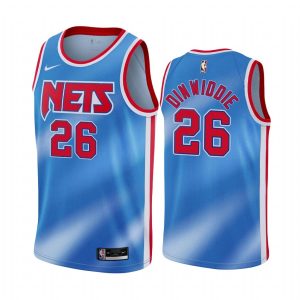 Maillot de basket-ball Brooklyn Nets 2020-21 # 26 Spencer Dinwiddie édition classique maillot Swingman bleu 166201