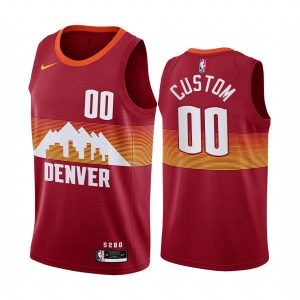 2020-21 Denver Nuggets # 00 Custom City Edition Orange Swingman Jersey Maillot de basket-ball Marron 168711