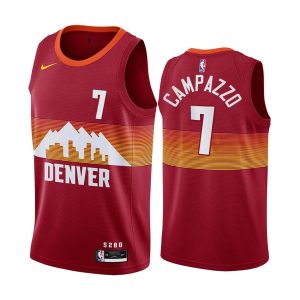 2020-21 Denver Nuggets # 7 Facundo Campazzo City Edition Orange Swingman Jersey Maillot de basket-ball 167240