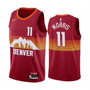 2020-21 Denver Nuggets # 11 Monte Morris City Edition Orange Swingman Jersey Maillot de basket-ball 167599