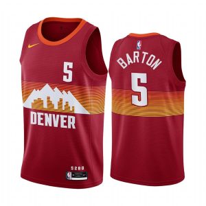 2020-21 Denver Nuggets # 5 Will Barton City Edition Orange Swingman Jersey Maillot de basket-ball 167613