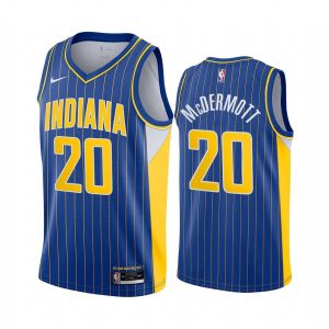 2020-21 Indiana Pacers # 20 Doug McDermott City Edition Bleu Swingman Jersey Maillot de basket-ball 165838