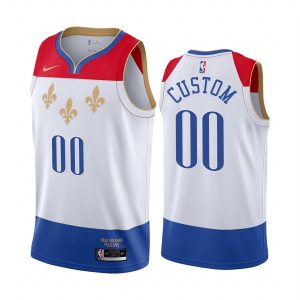 2020-21 New Orleans Pelicans # 00 Maillot de basket-ball blanc Swingman Jersey personnalisé City Edition 166998