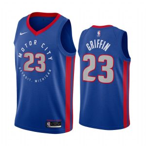 2020-21 Detroit Pistons # 23 Blake Griffin City Edition Maillot Swingman Bleu Marine 168336