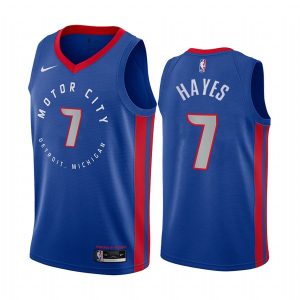 Maillot de basket-ball 2020-21 Detroit Pistons #7 Killian Hayes City Edition Navy Swingman Jersey 168321