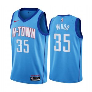 Maillot de basket-ball des Houston Rockets 2020-21 # 35 Christian Wood City Edition Maillot Swingman bleu 165910