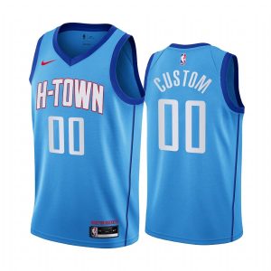 Maillot Swingman bleu Houston Rockets #00 personnalisé City Edition 2020-21 166007
