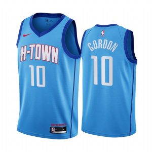 2020-21 Houston Rockets # 10 Eric Gordon City Edition Maillot Swingman Bleu 165991