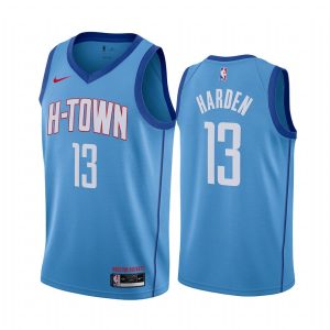 Maillot Swingman bleu Houston Rockets #13 James Harden City Edition 2020-21 165983