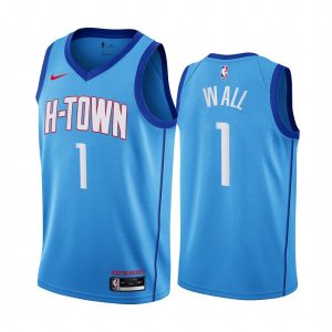 Maillot Swingman bleu Houston Rockets #1 John Wall City Edition 2020-21 165918