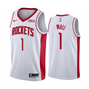 2020-21 Houston Rockets #1 John Wall Association Edition Maillot Swingman blanc 166410