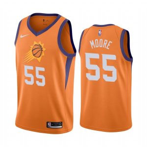 2020-21 Phoenix Suns # 55 E'Twaun Moore Statement Edition Orange Swingman Jersey Maillot de basket-ball 167501