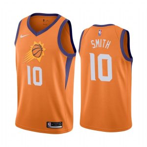 Maillot de basket-ball 2020-21 Phoenix Suns # 10 Jalen Smith Statement Edition Orange Swingman Jersey 167493