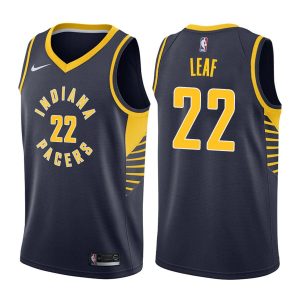 2017-18 Indiana Pacers #22 T.J. Maillot de basket-ball Leaf Icon Edition, maillot Swingman bleu marine, 166103