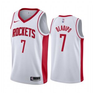 2020-21 Houston Rockets # 4 Victor Oladipo Association Edition Blanc Swingman Jersey Maillot de basket-ball Bleu 166402